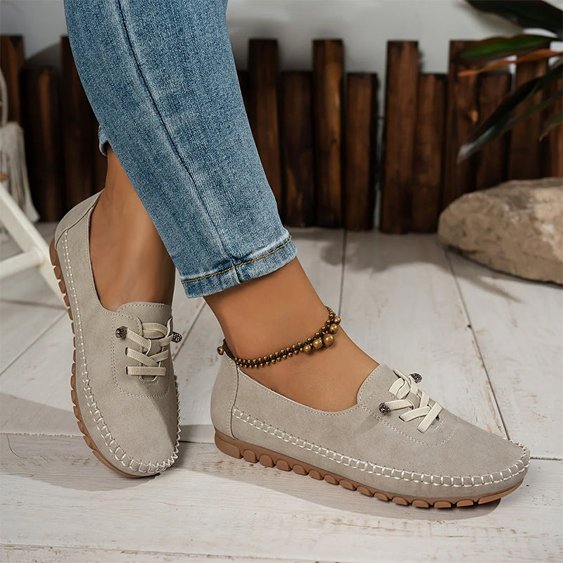🎉 Neujahrsgeschenk – 50% RABATT!👟 Damen Bequeme Casual Loafers: Weiches PU-Leder + Rutschfeste Sohle – Perfekt zu jedem Outfit &amp; für jeden Tag!