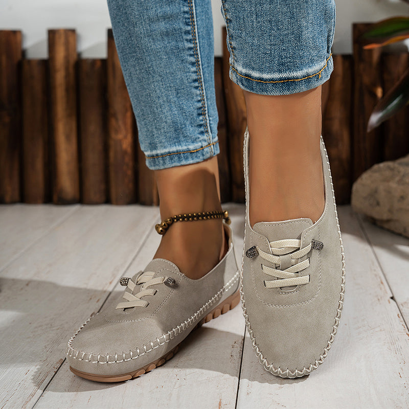 🎉 Neujahrsgeschenk – 50% RABATT!👟 Damen Bequeme Casual Loafers: Weiches PU-Leder + Rutschfeste Sohle – Perfekt zu jedem Outfit & für jeden Tag!
