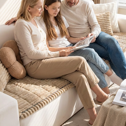 Gestepptes Cord-Sofa-Kissen mit rutschfester Unterseite