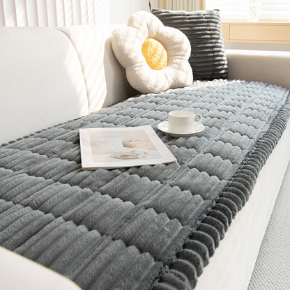 Gestepptes Cord-Sofa-Kissen mit rutschfester Unterseite