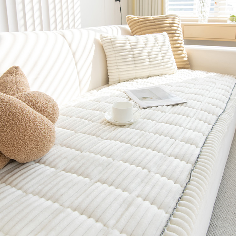 Gestepptes Cord-Sofa-Kissen mit rutschfester Unterseite