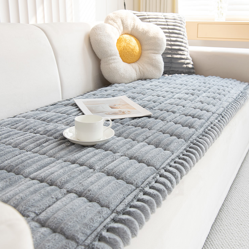 Gestepptes Cord-Sofa-Kissen mit rutschfester Unterseite