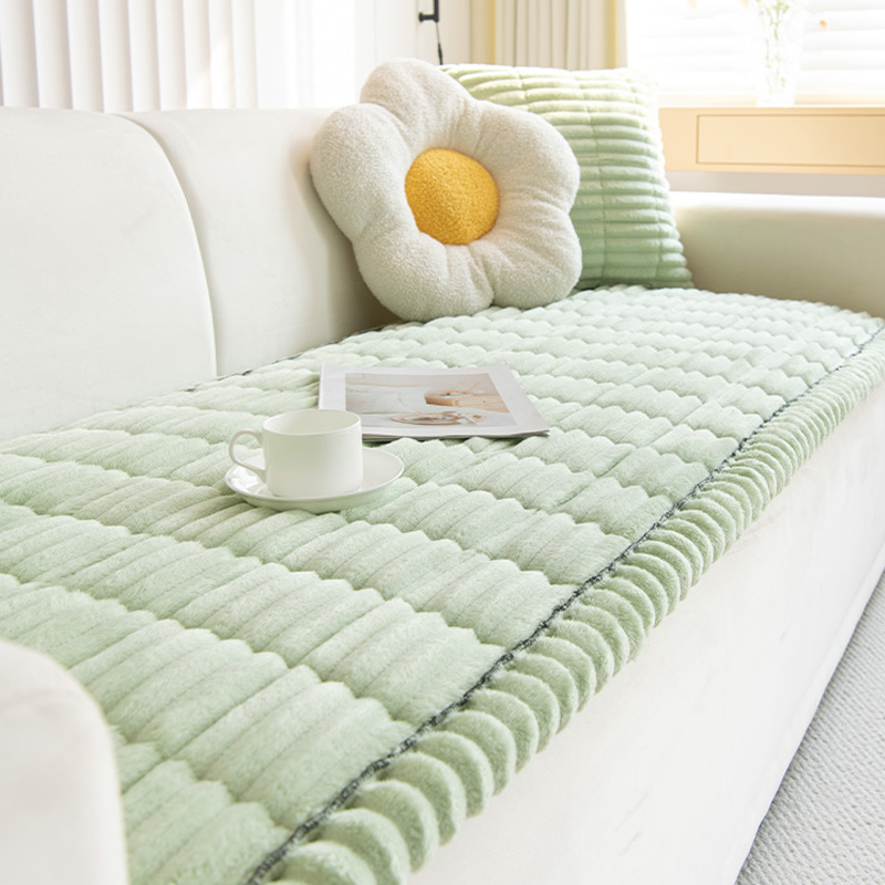 Gestepptes Cord-Sofa-Kissen mit rutschfester Unterseite