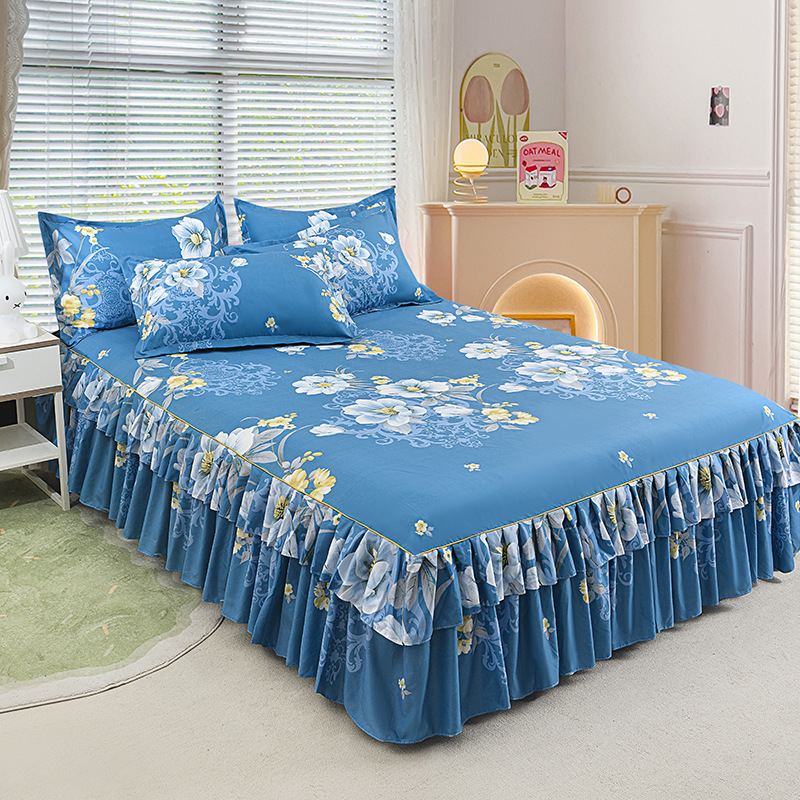⏳ Nur heute: 50% Rabatt | 3-teiliges Rüschen-Bettrock-Set 🛏️