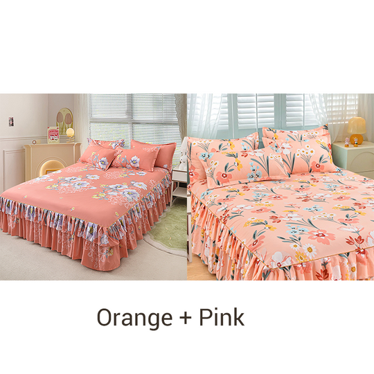 ⏳ Nur heute: 50% Rabatt | 3-teiliges Rüschen-Bettrock-Set 🛏️