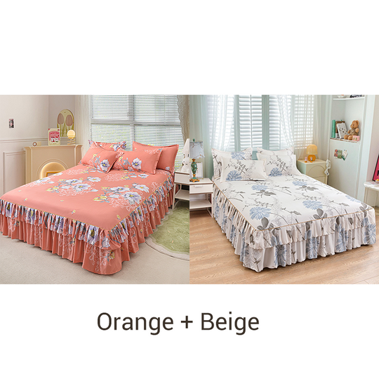 ⏳ Nur heute: 50% Rabatt | 3-teiliges Rüschen-Bettrock-Set 🛏️