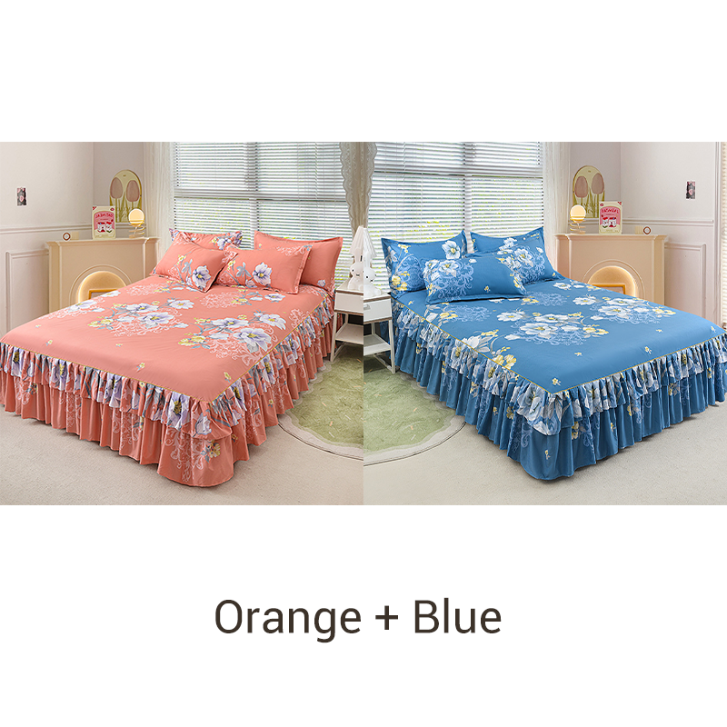 ⏳ Nur heute: 50% Rabatt | 3-teiliges Rüschen-Bettrock-Set 🛏️