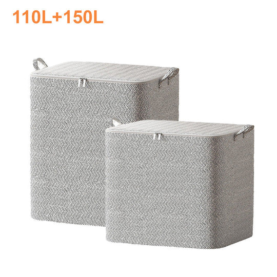 📢 50 % de réduction ! Boîte de Rangement Extra-Large avec Couvercle – 110L à 220L, Idéale pour Couettes, Vêtements &amp; Jouets ! 🛏️🧺✨