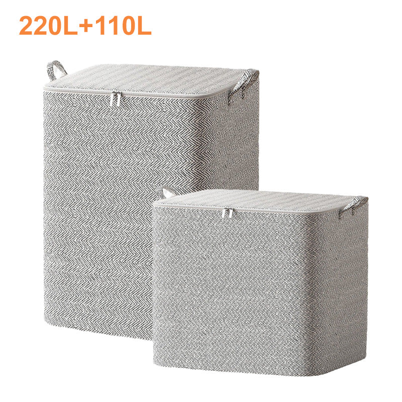 📢 50 % de réduction ! Boîte de Rangement Extra-Large avec Couvercle – 110L à 220L, Idéale pour Couettes, Vêtements &amp; Jouets ! 🛏️🧺✨