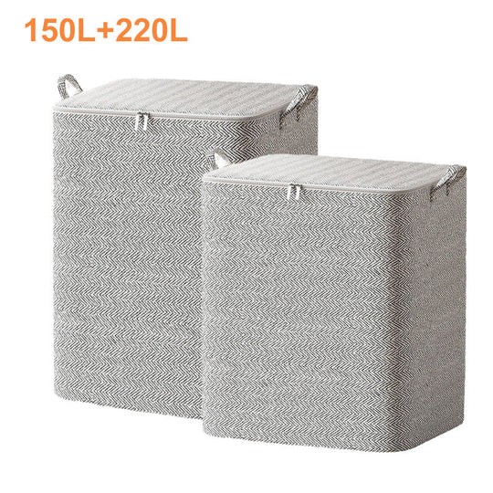 📢 50 % de réduction ! Boîte de Rangement Extra-Large avec Couvercle – 110L à 220L, Idéale pour Couettes, Vêtements &amp; Jouets ! 🛏️🧺✨