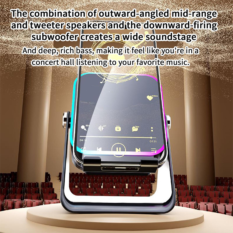 💎 49% OFF 5-IN-1 WIRELESS SPEAKER STAND! 💎 Induction Audio, Phone Holder &amp; Ambient Light