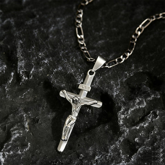 ✝️Goldfarbene Kruzifix-Halskette