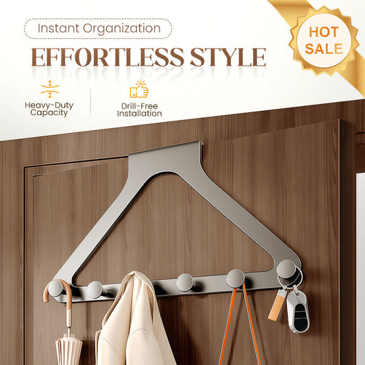 🚪 50% RABATT! 👕 Bohrfreie Türhängung – 6 Haken, Extra Breit & Montage in Sekunden 🛒