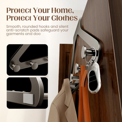 🚪 50% RABATT! 👕 Bohrfreie Türhängung – 6 Haken, Extra Breit & Montage in Sekunden 🛒