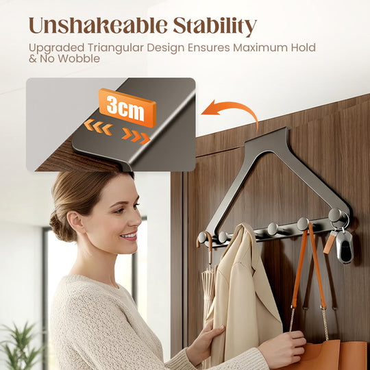 🚪 50% RABATT! 👕 Bohrfreie Türhängung – 6 Haken, Extra Breit &amp; Montage in Sekunden 🛒