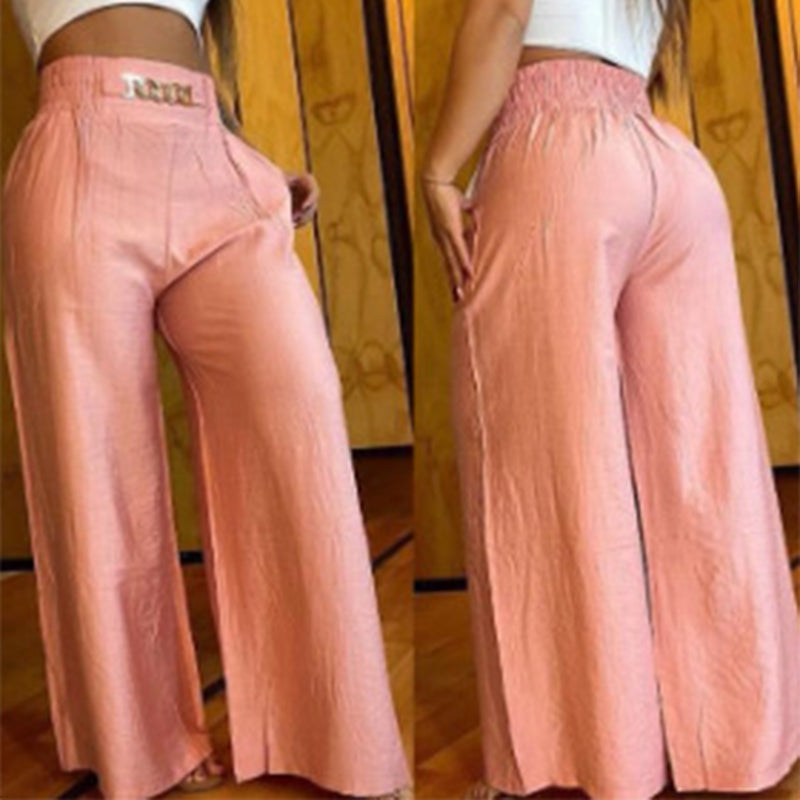 📢📢60%  OFF !! ⏰Women's High-Waist Wide-Leg Trousers with Belt Accent