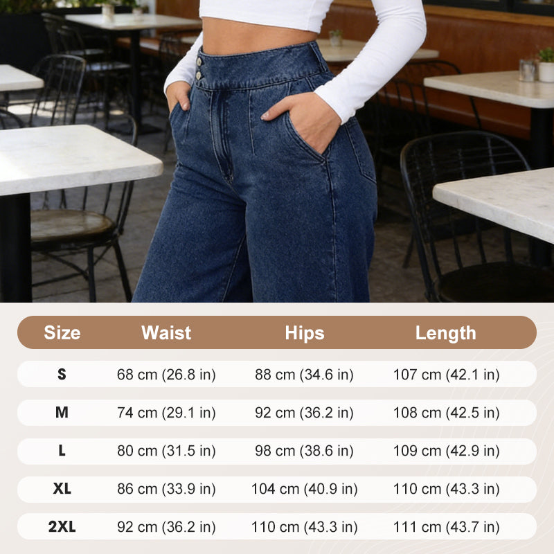 📢📢60 % Rabatt!! ⏰Damenjeans mit hoher Taille und weitem Bein