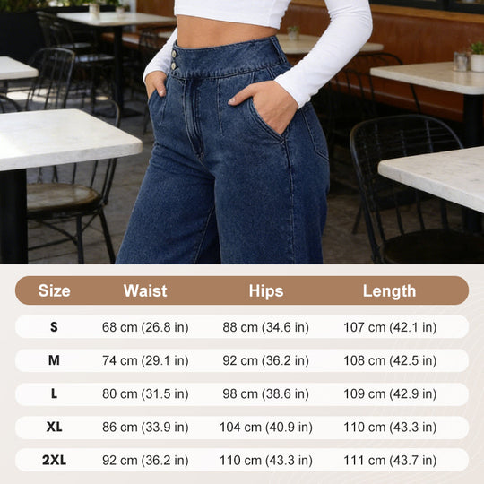 📢📢60 % Rabatt!! ⏰Damenjeans mit hoher Taille und weitem Bein