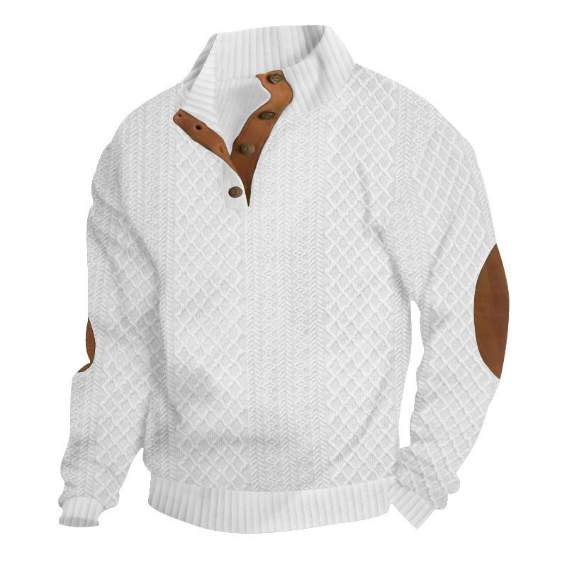 🧥✨ Perfekter Komfort-Pullover für Herren: Robust mit stylischen Ellbogenpatches, nachhaltige Wolle für jeden Tag. ❄️👌 Extralang &amp; kuschelig – dein Alltagsheld! 🔥