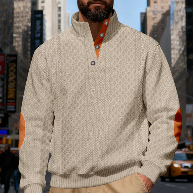 🧥✨ Perfekter Komfort-Pullover für Herren: Robust mit stylischen Ellbogenpatches, nachhaltige Wolle für jeden Tag. ❄️👌 Extralang &amp; kuschelig – dein Alltagsheld! 🔥