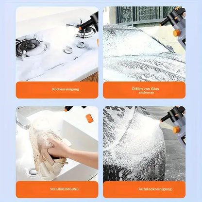 Elektrische Autowasch-Schaumpistole, Hand-Hochdruckreiniger, multifunktional, großes Fassungsvermögen, lange Akkulaufzeit, für Autos, Küche, Haushaltsreinigung