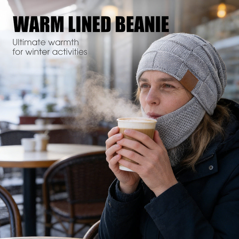 Winter Warm Beanie Hat with Face Cover
