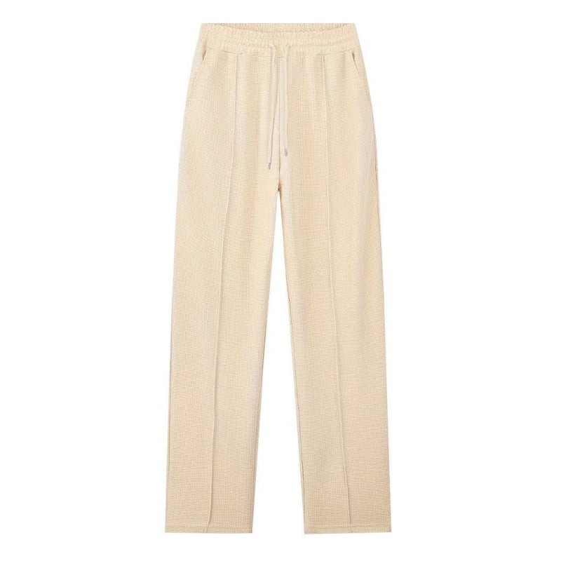 🔥Herren Waffelstrick-Set: Sweatshirt & Hose mit geradem Bein