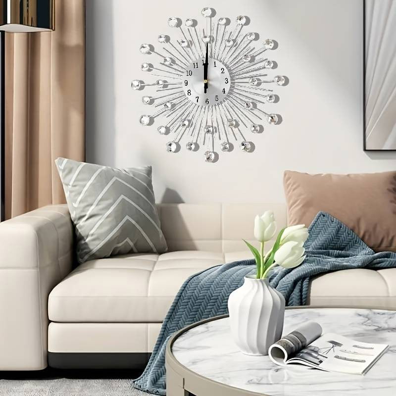 ✨🕰️ 60 % Rabatt ⚡ Kreative Strass-Wanduhr – leiser, minimalistischer Luxus für Wohnzimmer, Esszimmer und Eingangsbereich! 💎🏡