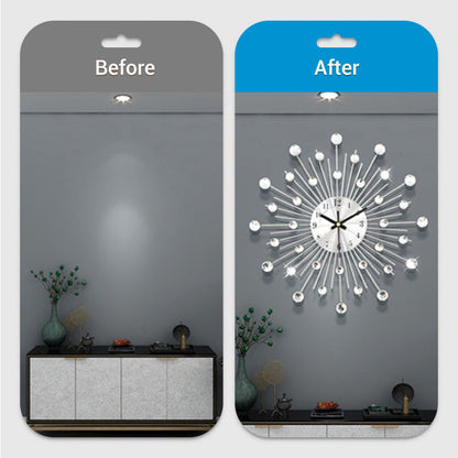 ✨🕰️ 60 % Rabatt ⚡ Kreative Strass-Wanduhr – leiser, minimalistischer Luxus für Wohnzimmer, Esszimmer und Eingangsbereich! 💎🏡