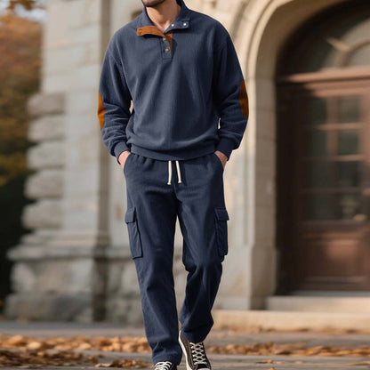 🔥Hot Sale Offers-Men’s Trendy Pullover and Cargo Pants 2-Piece Set🔥
