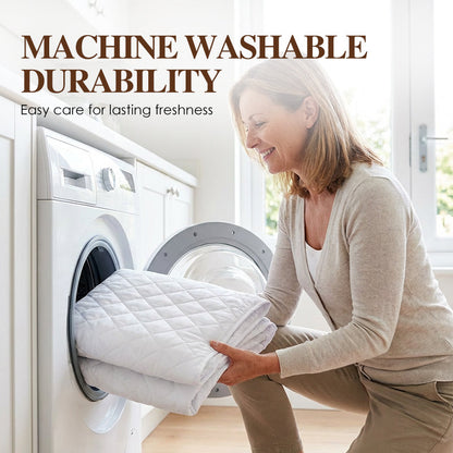 Wasserdichte Wattierte Matratzenauflage & Kissenbezüge Set