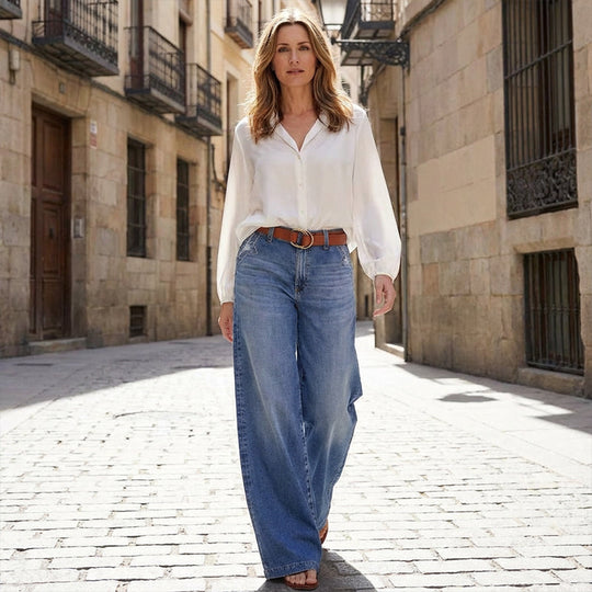 💎 -50% AUF VINTAGE JEANS! 💎 Damen Hochbund &amp; Weitbein: Retro-Style, Bequeme Passform &amp; Lässiger Look 👖✨