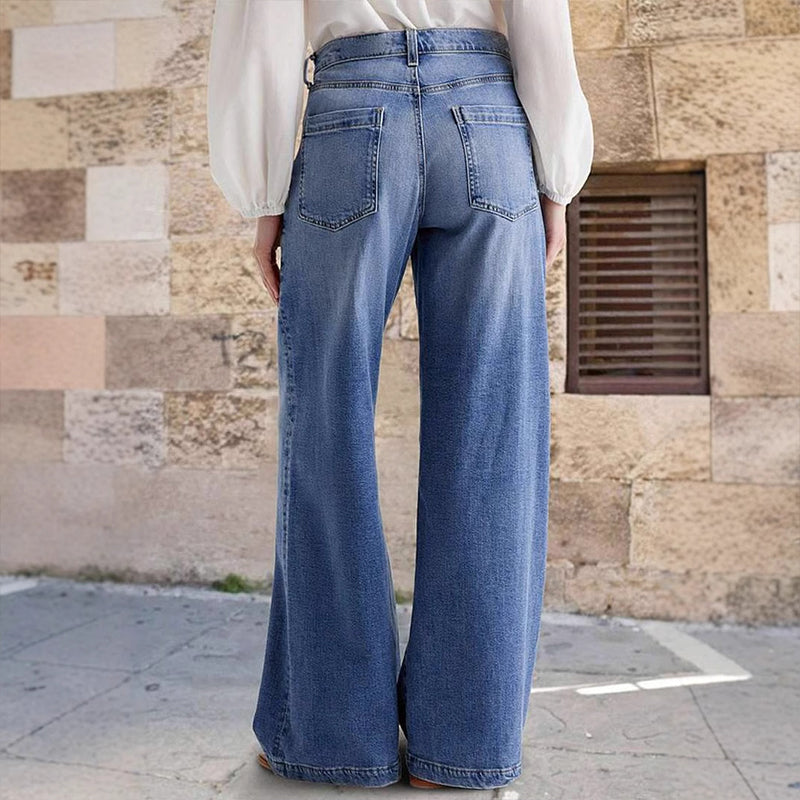 💎 -50% AUF VINTAGE JEANS! 💎 Damen Hochbund &amp; Weitbein: Retro-Style, Bequeme Passform &amp; Lässiger Look 👖✨
