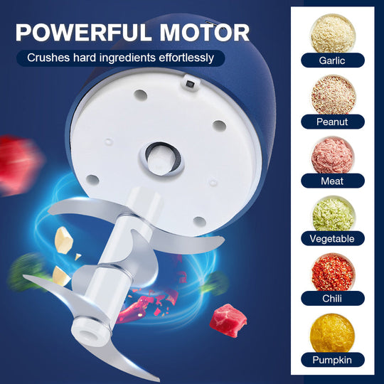 ⚡ 50% RABATT! 🥦 Kraftvoller Großvolumen-Elektrohacker – 1000W Motor, 2L BPA-freie Schüssel &amp; Ein-Tasten-Pulsbetrieb 🥕