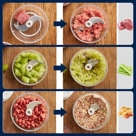 ⚡️🌿 Kraftvoller Großvolumen-Elektrohacker – Schnell, gründlich, vielseitig! Perfekt für gesunde Ernährung &amp; nachhaltige Küche. 💪🥦