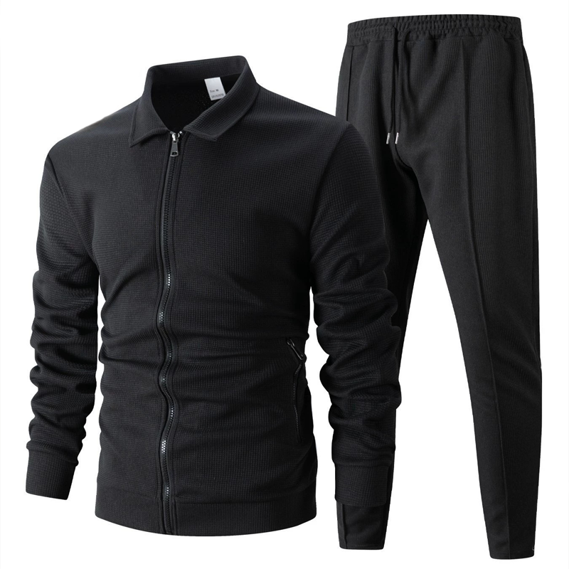 Herren stylisches Reversjacken- und Joggerhosen-Set in zwei Teilen