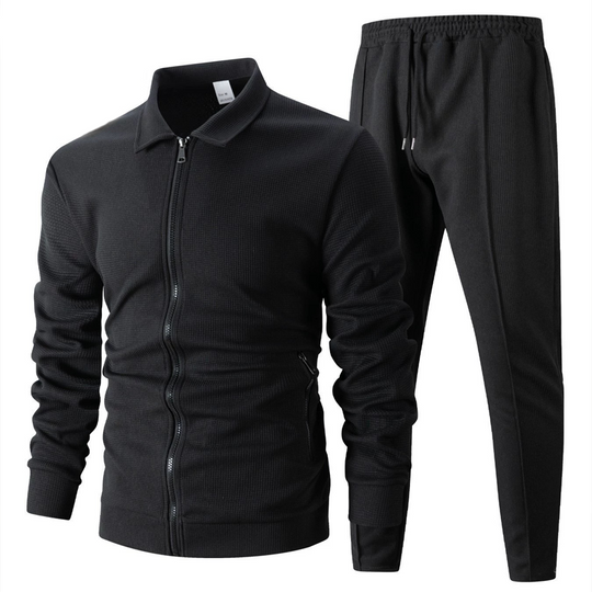 Herren stylisches Reversjacken- und Joggerhosen-Set in zwei Teilen