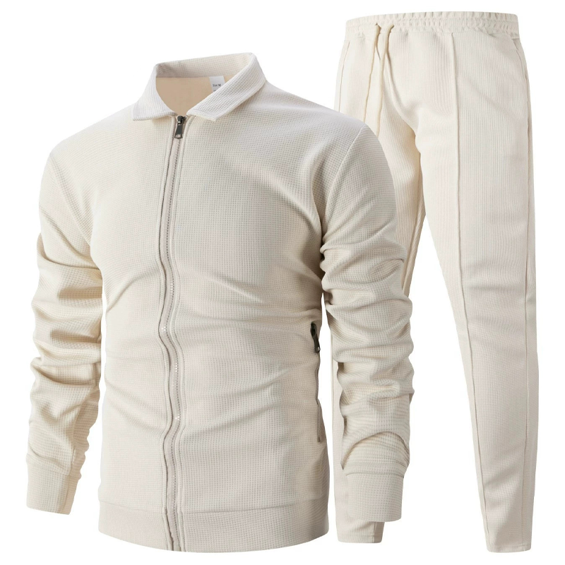 Herren stylisches Reversjacken- und Joggerhosen-Set in zwei Teilen