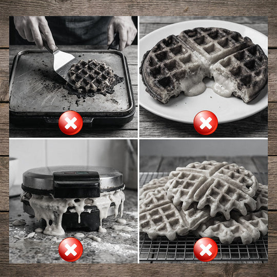 📢📢60% RABATT🔥Elektrisches Waffeleisen mit 800 W und Antihaftbeschichtung