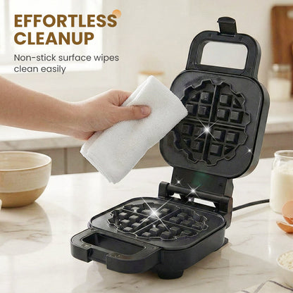 📢📢60% RABATT🔥Elektrisches Waffeleisen mit 800 W und Antihaftbeschichtung