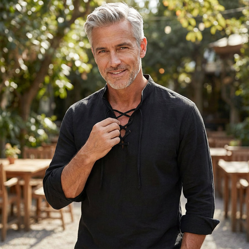 Herren einfarbiges Freizeithemd