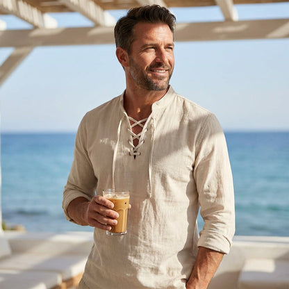 Herren einfarbiges Freizeithemd