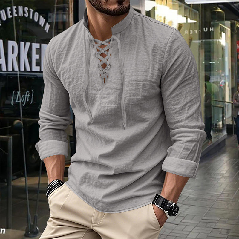 Herren einfarbiges Freizeithemd