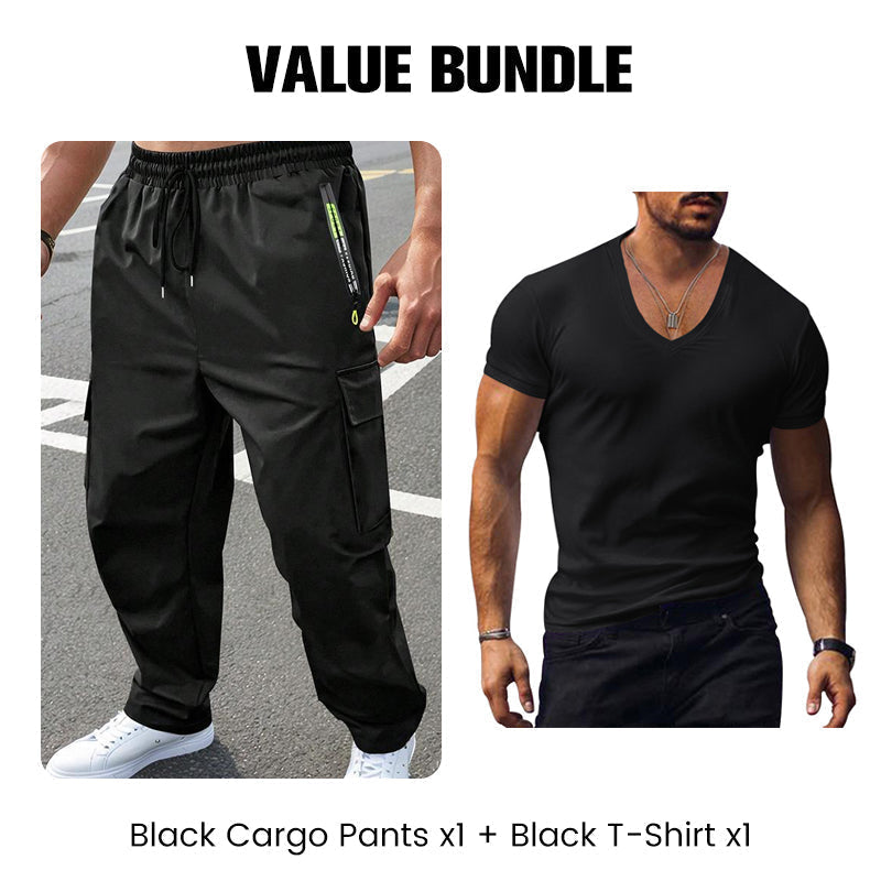 👖 50% RABATT! 💎 Herren Outdoor-Cargohose – Atmungsaktiv & Vielseitige Taschen – Robustes Material, Ganztagskomfort & Inkl. Gratis T-Shirt
