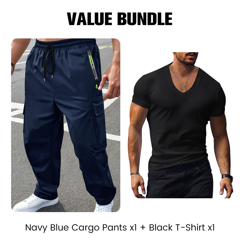 👖 50% RABATT! 💎 Herren Outdoor-Cargohose – Atmungsaktiv & Vielseitige Taschen – Robustes Material, Ganztagskomfort & Inkl. Gratis T-Shirt