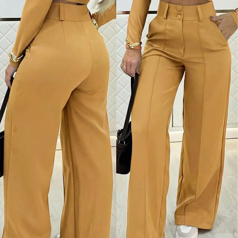✨ 50% RABATT! 👖 Damen Hohe Taille Weites Bein Hose – Fließender Schnitt, knitterfrei &amp; elegant für Freizeit &amp; Business 💼