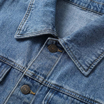 📢📢60 % Rabatt!! ⏰Langer, lässiger Jeansmantel für Damen mit Knöpfen