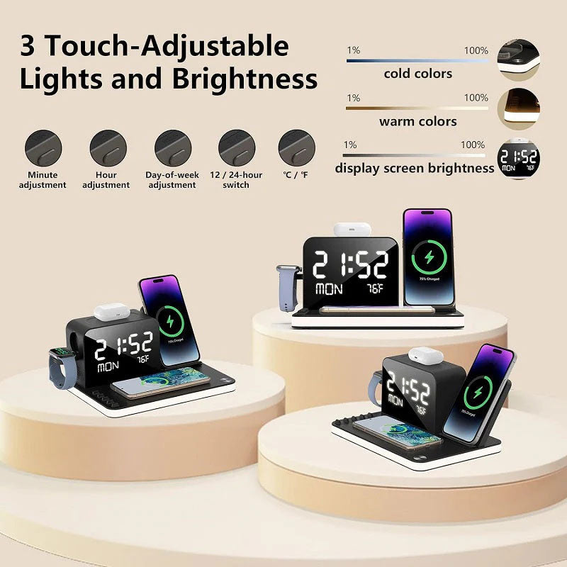 💎50% RABATT! 💎 7-in-1 Kabellose Ladestation – Laden Sie Smartphone, AirPods, Smartwatch & mehr gleichzeitig – Schnell, Ordnung & Platzsparend ⚡📱