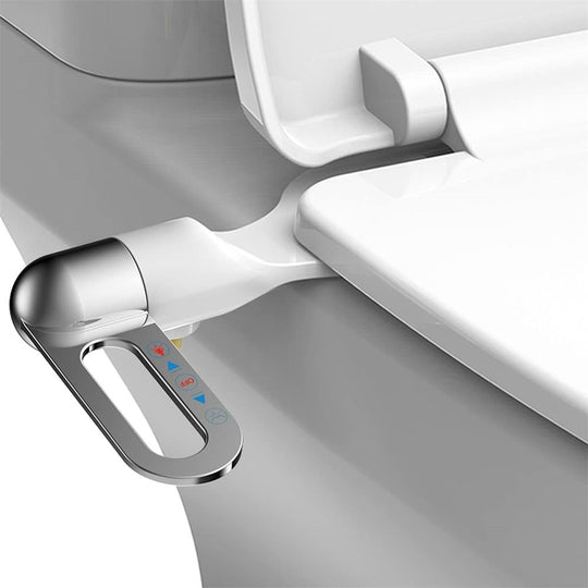 Nichtelektrischer, hygienischer, selbstreinigender Bidet-Aufsatz für Toiletten mit Doppeldüse