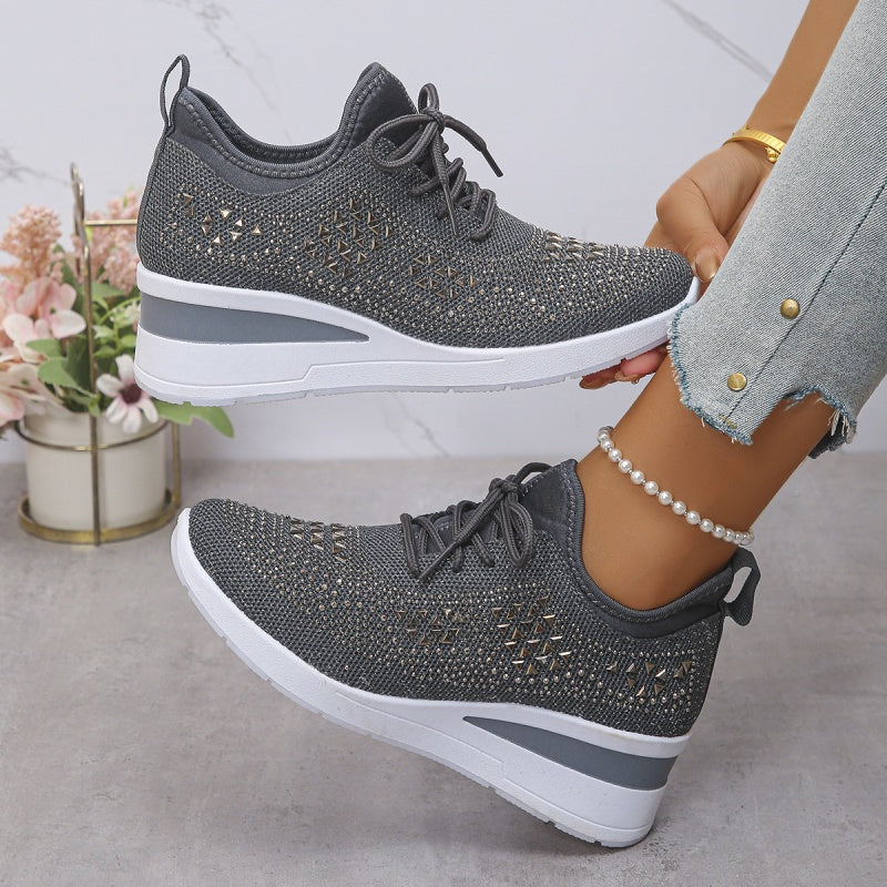 👟 50% RABATT! ✨ Atmungsaktive Sneaker aus Mesh mit Strassverzierung – Funkelndes Design, Leichte Belüftung & Rutschfeste Sohle 💎